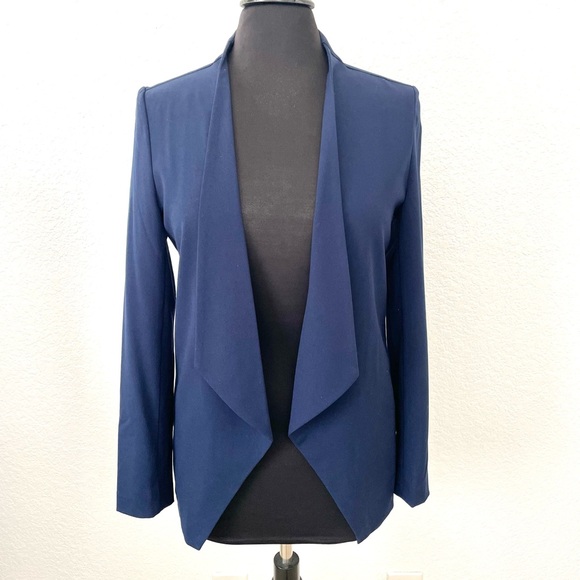 NWT VENUS Shawl Collar Solid Navy Blue Blazer - Picture 1 of 10